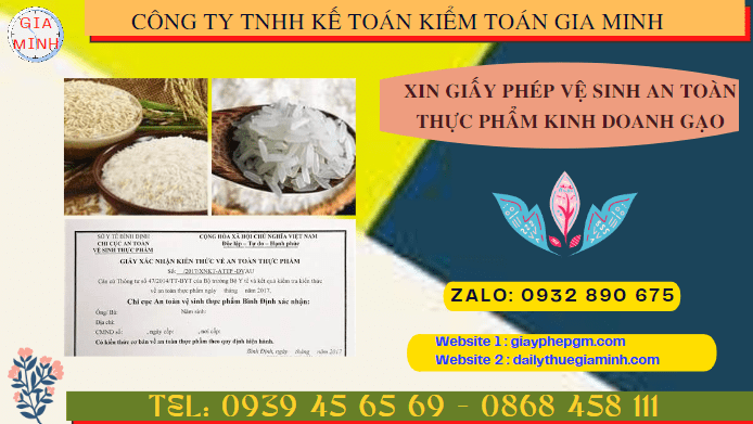XIN GIẤY PHÉP VỆ SINH AN TOÀN THỰC PHẨM KINH DOANH GẠO TẠI CÀ MAU 4 Thủ tục Đăng ký giấy phép vệ sinh an toàn thực phẩm kinh doanh gạo tại Cà Mau