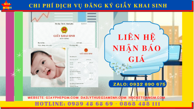 Dịch vụ đăng ký giấy khai sinh tại TP.HCM uy tín – Hỗ trợ tận nơi, nhanh chóng 2 Chi phí đăng ký giấy khai sinh nhanh tại TPHCM