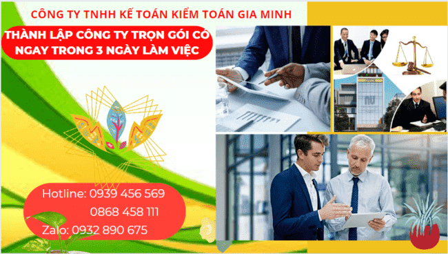 Thành lập công ty tại Thành Phố Hồ Chí Minh có ngay trong 3 ngày