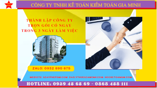 Dịch vụ tư vấn thành lập công ty trọn gói tại Thành Phố Hồ Chí Minh