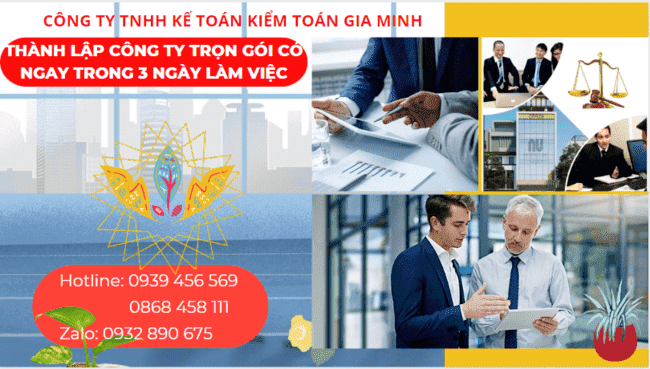 Thành lập công ty trọn gói tại TP Hồ Chí Minh có ngay trong 3 ngày