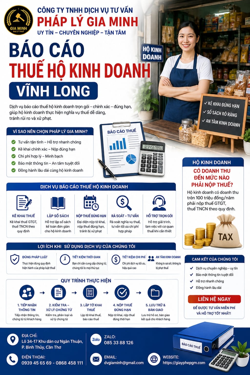 Báo cáo thuế hộ kinh doanh Vĩnh Long