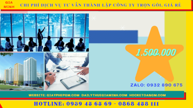 Chi phí thành lập công ty trọn gói bao nhiêu tại Quận Ninh Kiều