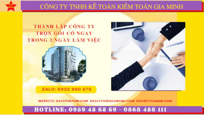 Dịch vụ tư vấn thành lập công ty trọn gói tại TP Hồ Chí Minh