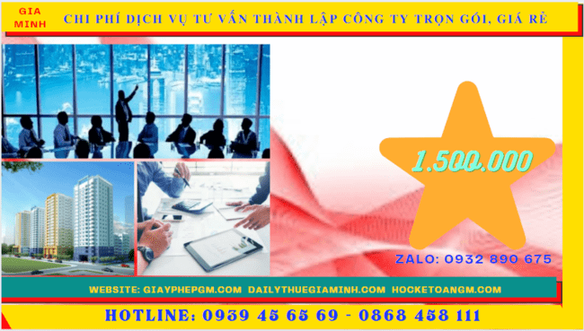 Chi phí thành lập công ty trọn gói bao nhiêu tại thành phố Hồ Chí Minh