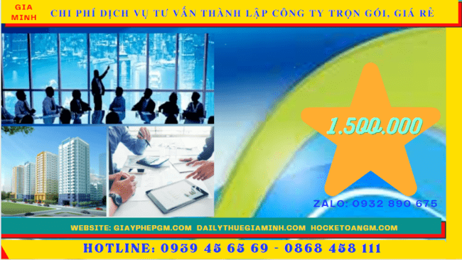 Chi phí thành lập công ty trọn gói bao nhiêu tại TP Hồ Chí Minh