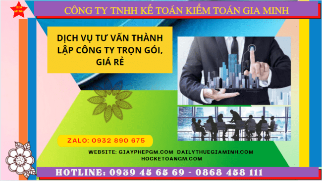 Dịch vụ thành lập công ty trọn gói tại Tphcm