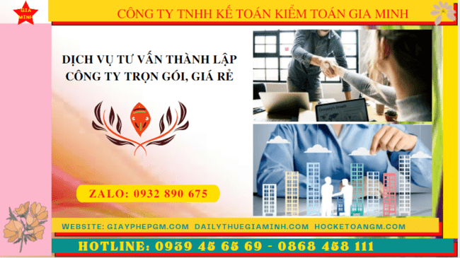 Dịch vụ thành lập công ty nhanh - trọn gói - giá rẻ tại hải phòng