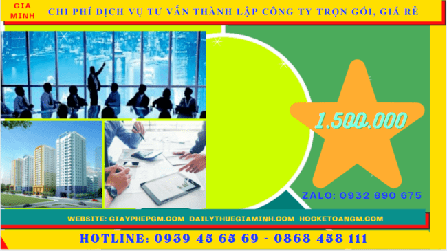 Dịch vụ tư vấn thành lập công ty trọn gói giá rẻ tại thành phố châu đốc 5 Chi phí thành lập công ty trọn gói bao nhiêu tại tp. Hà Nội
