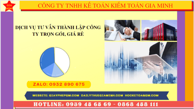 Dịch vụ thành lập công ty trọn gói tại Thị xã hương thủy