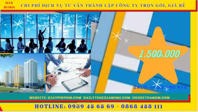 Chi phí thành lập công ty trọn gói bao nhiêu tại thành phố đà nẵng