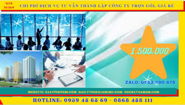 Chi phí thành lập công ty trọn gói bao nhiêu tại Bạc Liêu