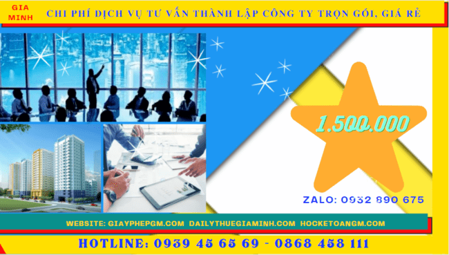 Dịch vụ tư vấn thành lập công ty trọn gói giá rẻ bến tre 5 Chi phí thành lập công ty trọn gói bao nhiêu tại Bến Tre