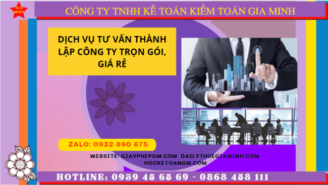 Dịch vụ tư vấn thành lập công ty trọn gói, giá rẻ thành phố hồ chí minh