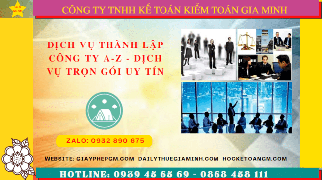 Dịch vụ thành lập công ty A Z dịch vụ trọn gói uy tín tại Quận Ninh Kiều