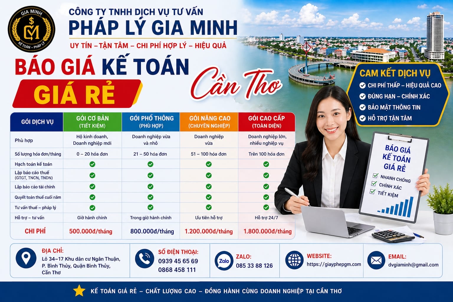 Công ty dịch vụ làm sổ sách kế toán tại Cần Thơ uy tín