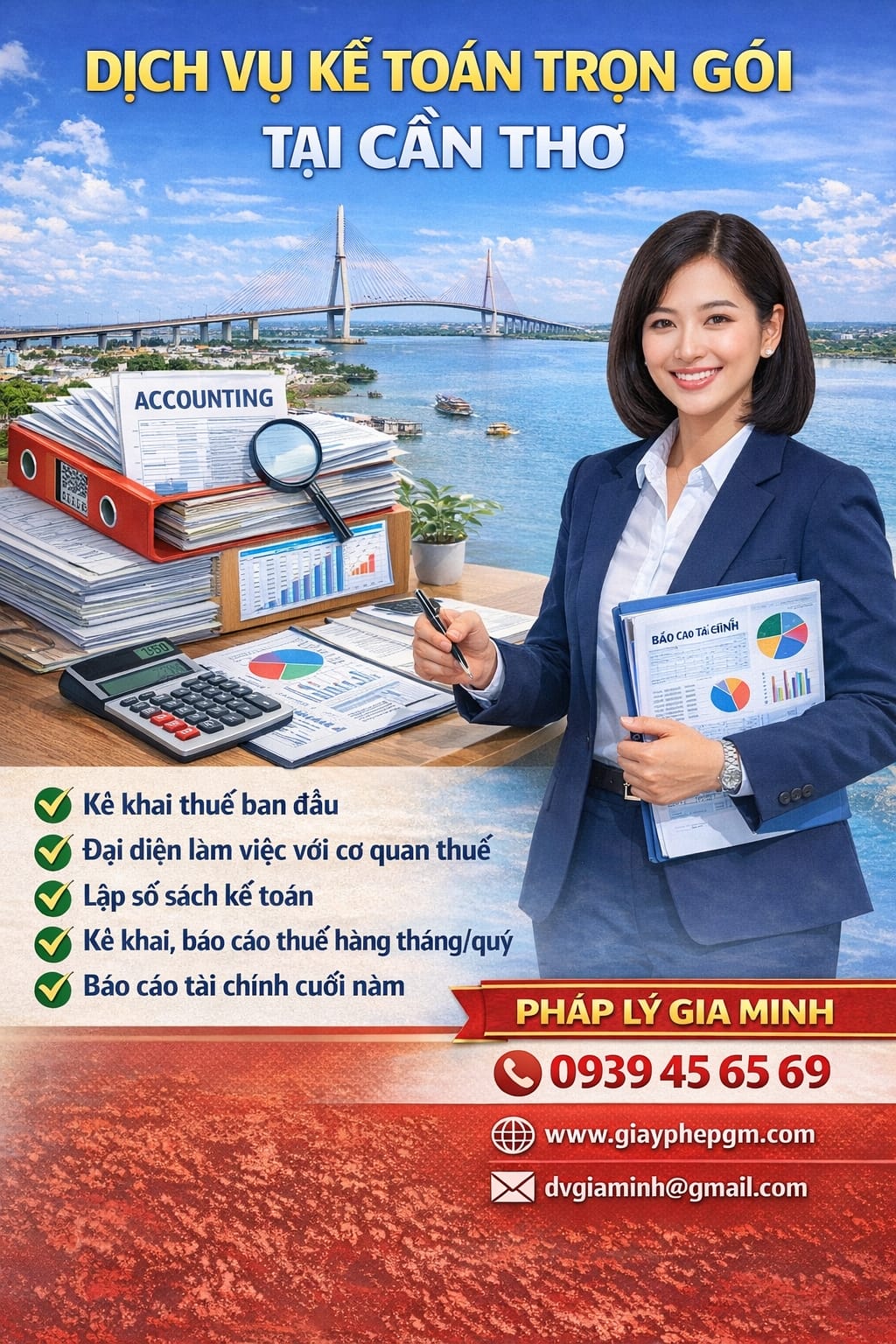 Công ty làm sổ sách kế toán cho công ty mới Cần Thơ