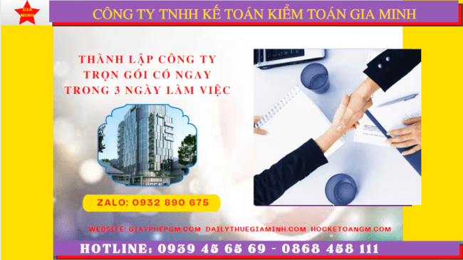 Dịch vụ thành lập công ty trọn gói tại Cần Thơ có ngay trong 3 ngày làm việc