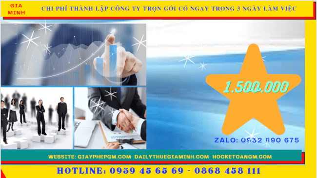 Bảng giá thành lập công ty trọn gói chỉ với 399.000đ tại Cần Thơ