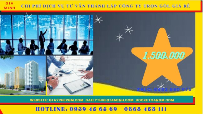 Chi phí thành lập công ty trọn gói bao nhiêu tại Trà Vinh