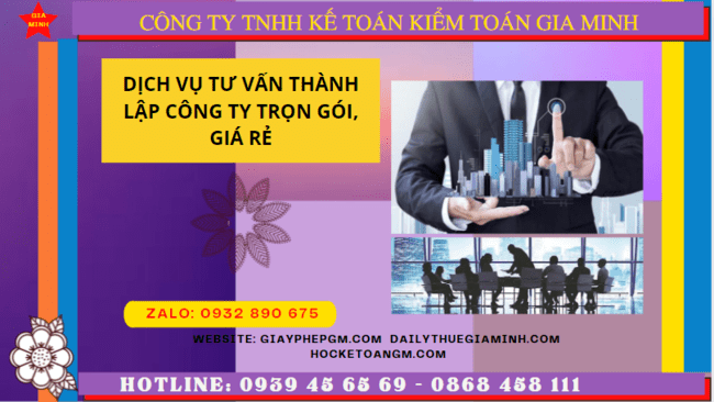 Dịch vụ thành lập công ty trọn gói giá rẻ tại hải phòng