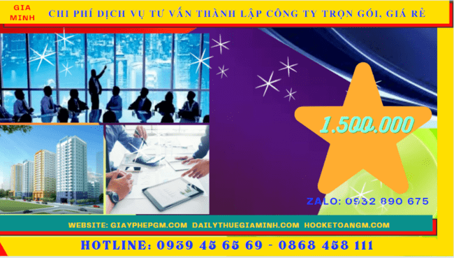 Dịch vụ tư vấn thành lập công ty trọn gói giá rẻ vĩnh long 2 Chi phí thành lập công ty trọn gói bao nhiêu tại Vĩnh Long