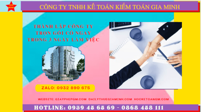 Dịch vụ thành lập công ty trọn gói tại Thành phố Cần Thơ có ngay trong 3 ngày làm việc