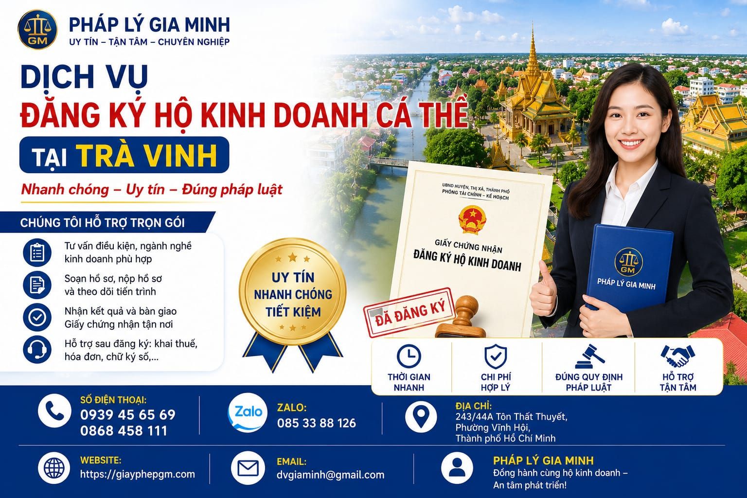 Dịch vụ đăng ký hộ kinh doanh cá thể tại Trà Vinh