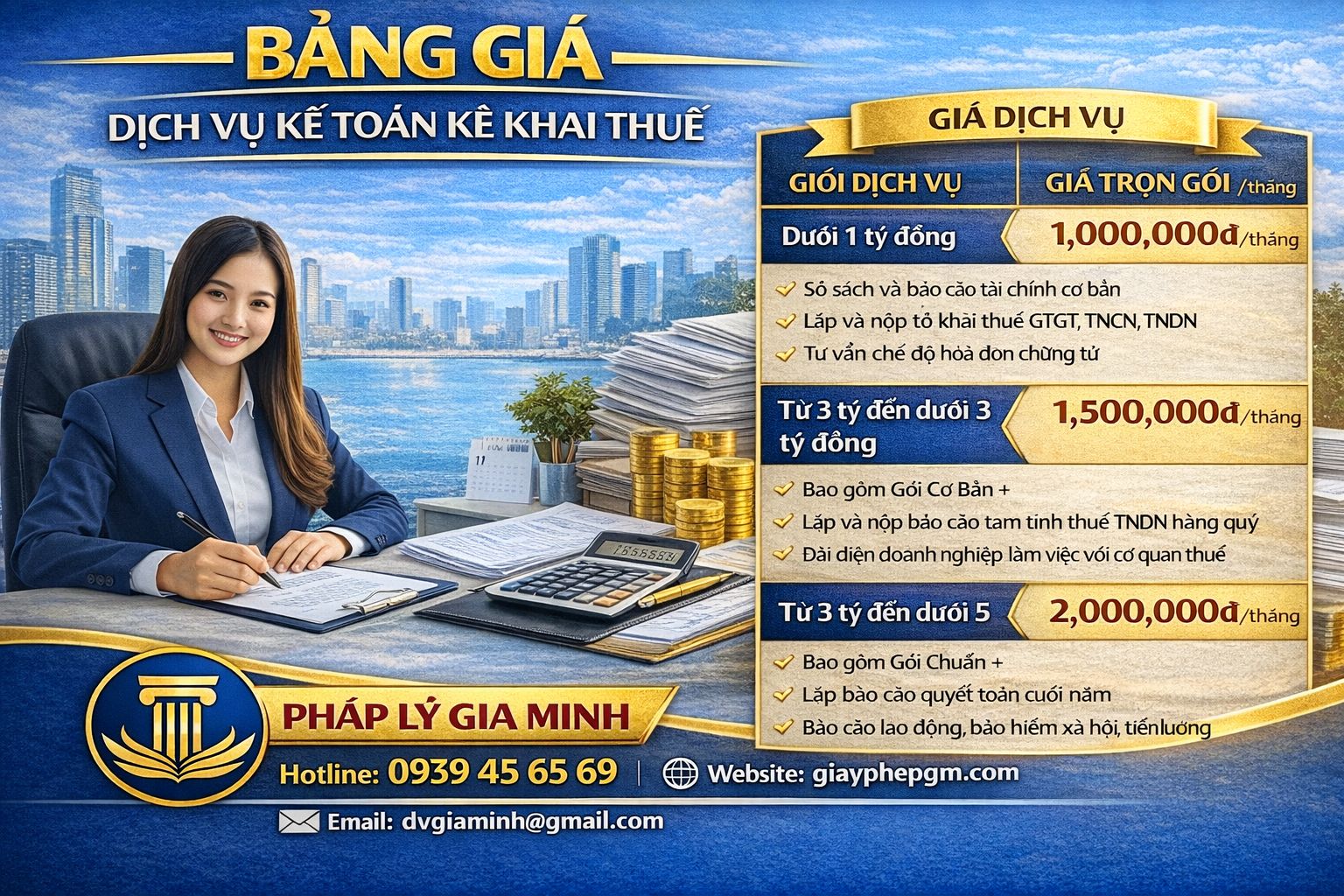 Dịch vụ kế toán Gia Minh cho hợp tác xã may mặc Huế