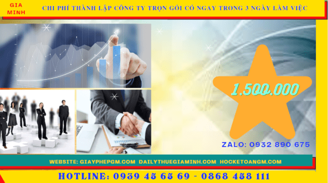 Bảng giá thành lập công ty trọn gói chỉ với 399.000đ tại Quận Thanh Khê