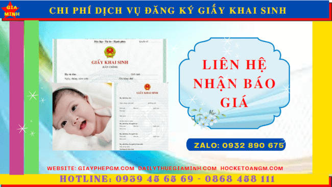 Chi phí đăng ký giấy khai sinh nhanh tại Thành Phố Thủ Đức - TPHCM