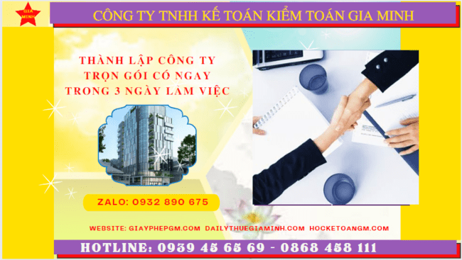 Dịch vụ tư vấn thành lập công ty trọn gói tại Bạc Liêu