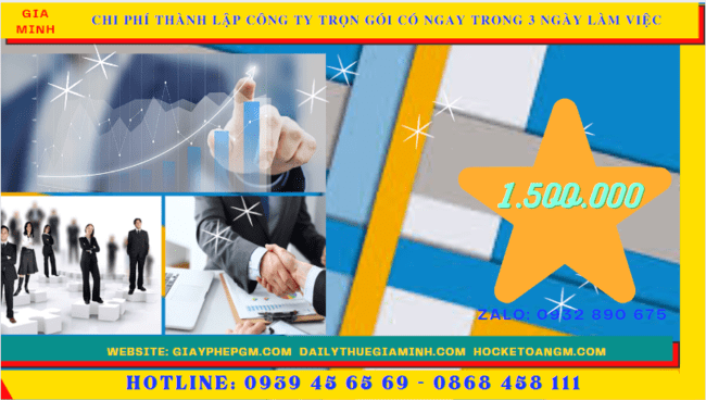 Bảng giá thành lập công ty trọn gói chỉ với 399.000đ tại Hải Phòng