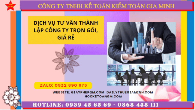 Dịch vụ thành lập công ty trọn gói giá rẻ tại Trà Vinh