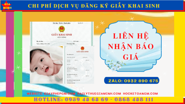Chi phí đăng ký giấy khai sinh nhanh tại Thành phố Châu Đốc