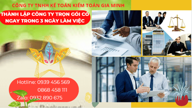Thành lập công ty trọn gói tại Bạc Liêu có ngay trong 3 ngày làm việc