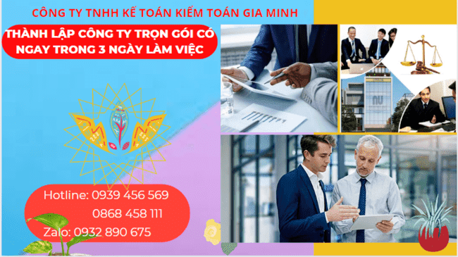 Thành lập công ty trọn gói tại Bến Tre có ngay trong 3 ngày làm việc