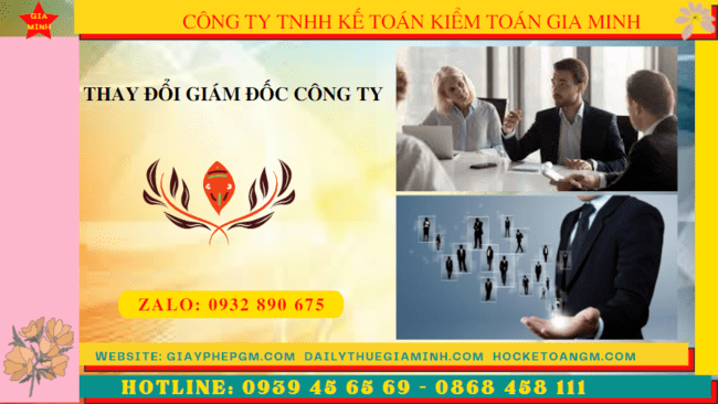 THAY ĐỔI GIÁM ĐỐC CÔNG TY Ở QUẬN BẮC TỪ LIÊM 6 Chi phí thay đổi giám đốc công ty tại Quận Bắc Từ Liêm - Hà Nội