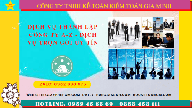 Dịch vụ thành lập công ty a-z - dịch vụ trọn gói uy tín tại bình định 4 Dịch vụ thành lập doanh nghiệp giá rẻ uy tín tại Bình Định