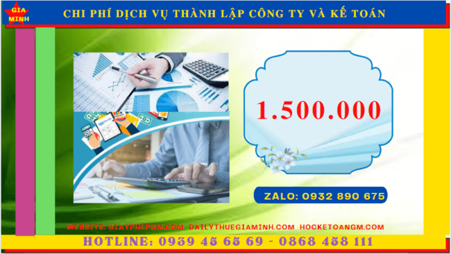 Dịch vụ thành lập công ty và kế toán tại bạc liêu 5 Bảng giá dịch vụ kế toán thành lập công ty tại Bạc Liêu