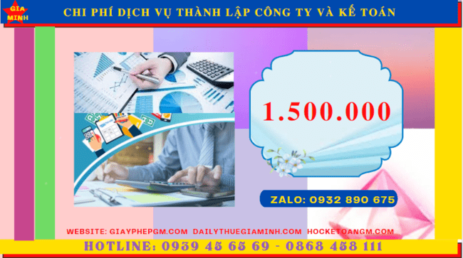 Bảng giá dịch vụ kế toán thành lập công ty tại Bình Dương