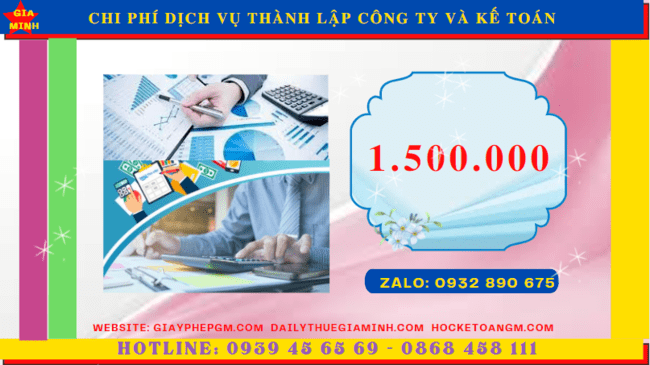 Dịch vụ thành lập công ty và kế toán tại bình phước 5 Bảng giá dịch vụ kế toán thành lập công ty tại Bình Phước