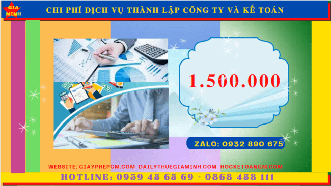 Bảng giá dịch vụ kế toán thành lập công ty tại Cà Mau