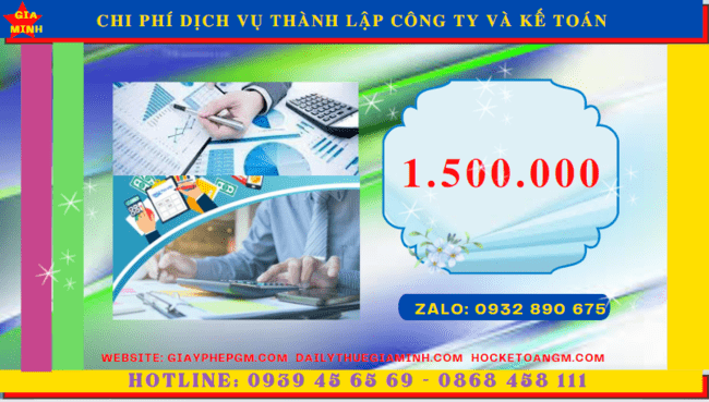Bảng giá dịch vụ kế toán thành lập công ty tại Hà Tĩnh