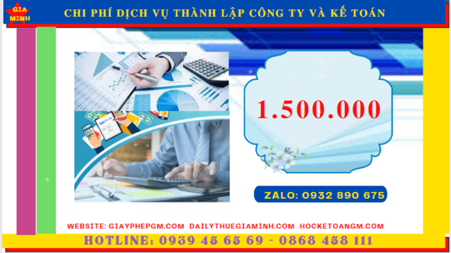 Bảng giá dịch vụ kế toán thành lập công ty tại Lai Châu