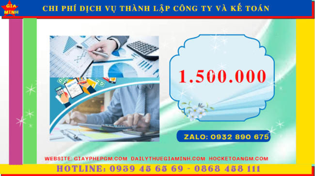 Bảng giá dịch vụ kế toán thành lập công ty tại Nghệ An