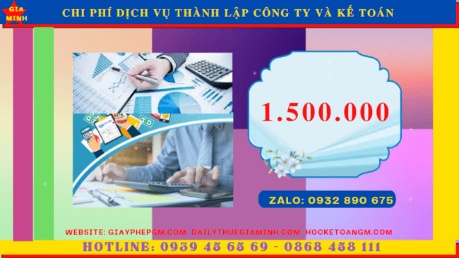 Bảng giá dịch vụ kế toán thành lập công ty tại Phú Yên