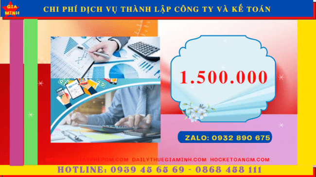 Dịch vụ thành lập công ty và kế toán tại quảng nam 5 Bảng giá dịch vụ kế toán thành lập công ty tại Quảng Nam