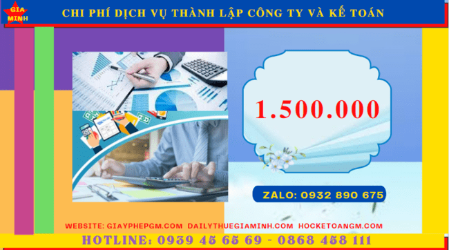 Dịch vụ thành lập công ty và kế toán tại tiền giang 5 Bảng giá dịch vụ kế toán thành lập công ty tại Tiền Giang