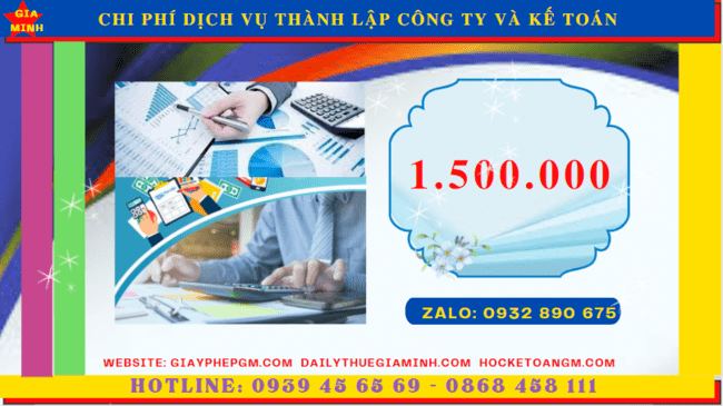 Bảng giá dịch vụ kế toán thành lập công ty tại Quận Ninh Kiều